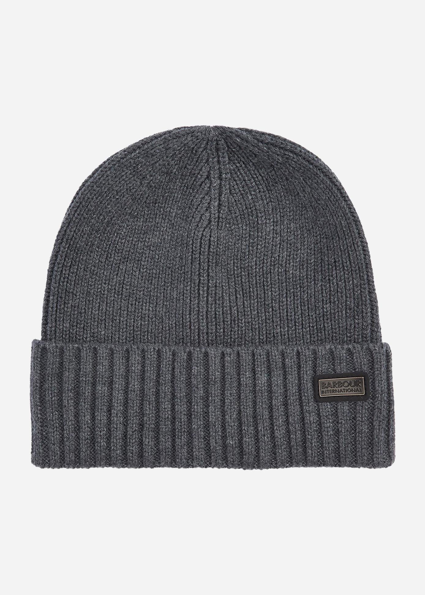 Barbour International Mutsen  Chester beanie hat - charcoal grey 