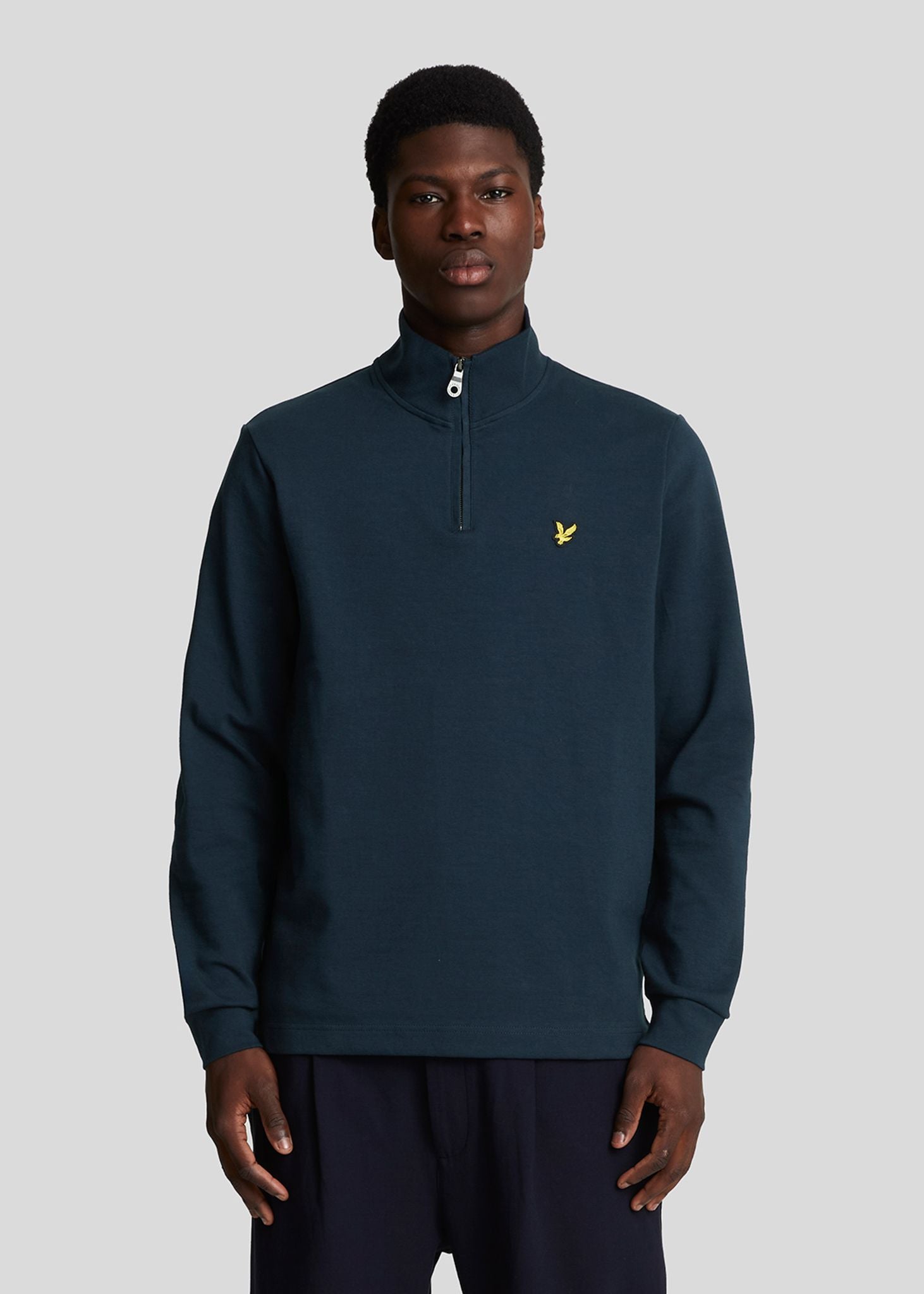 Lyle & Scott Truien  Interlock quarter zip - dark navy 