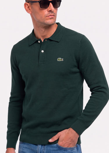 Lacoste Longsleeve Polo's Knitted long sleeve polo sweater - sinople