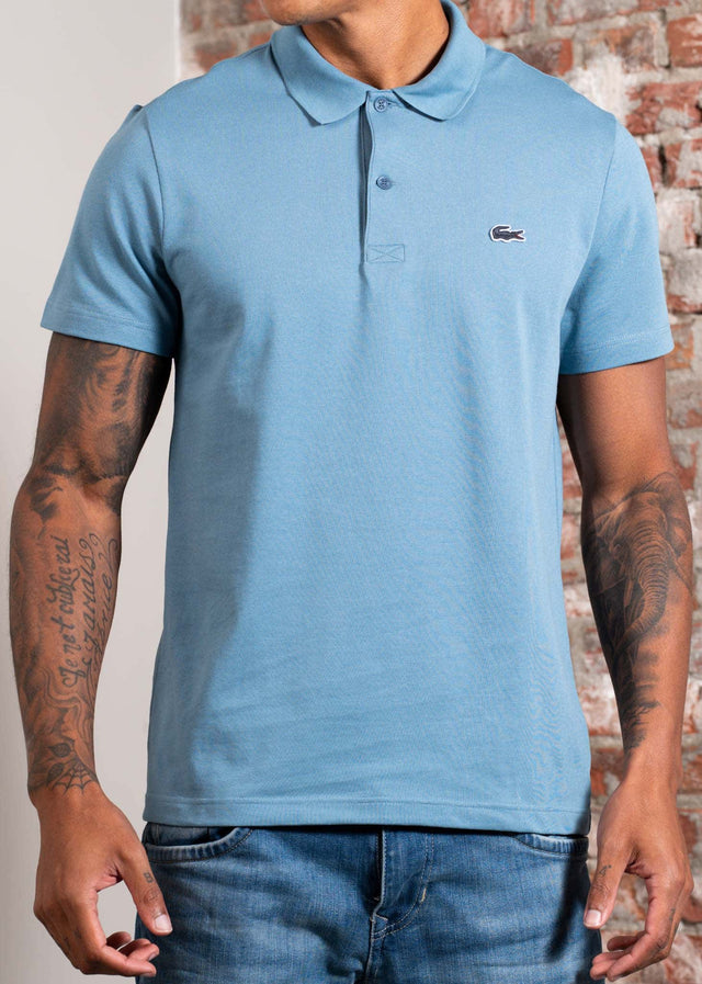 Lacoste Polos Short sleeved ribbec collar polo shirt - limestone