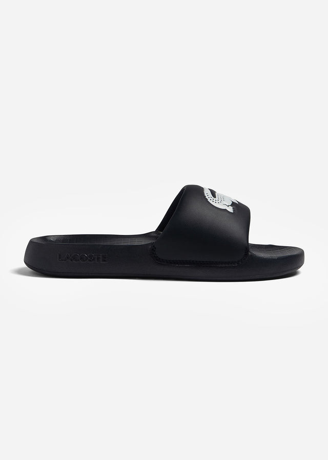 Lacoste Sliders  Serve Slide - black white 