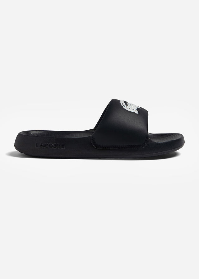 Lacoste Sliders  Serve Slide - black white 