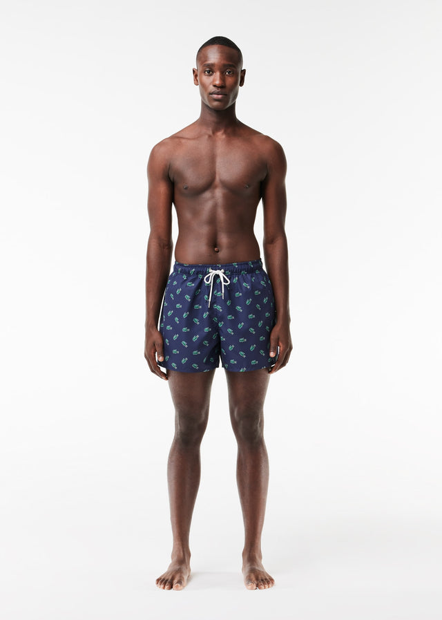 Lacoste Swimwear  Swimming trunks all over print - navy blue multico 