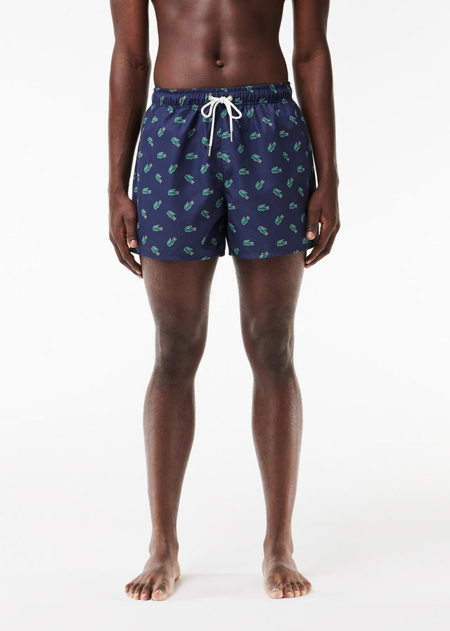 Lacoste Swimwear  Swimming trunks all over print - navy blue multico 