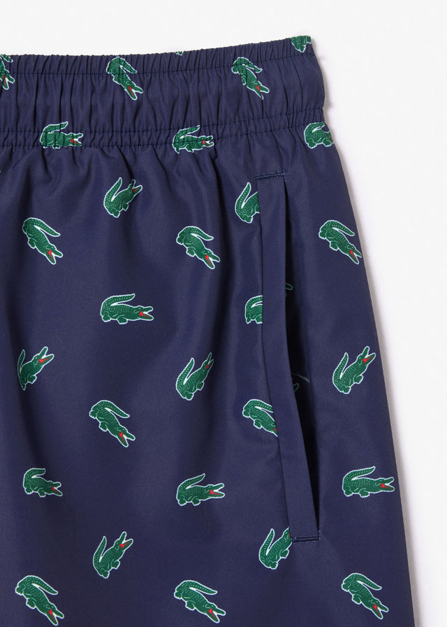 Lacoste Swimwear  Swimming trunks all over print - navy blue multico 
