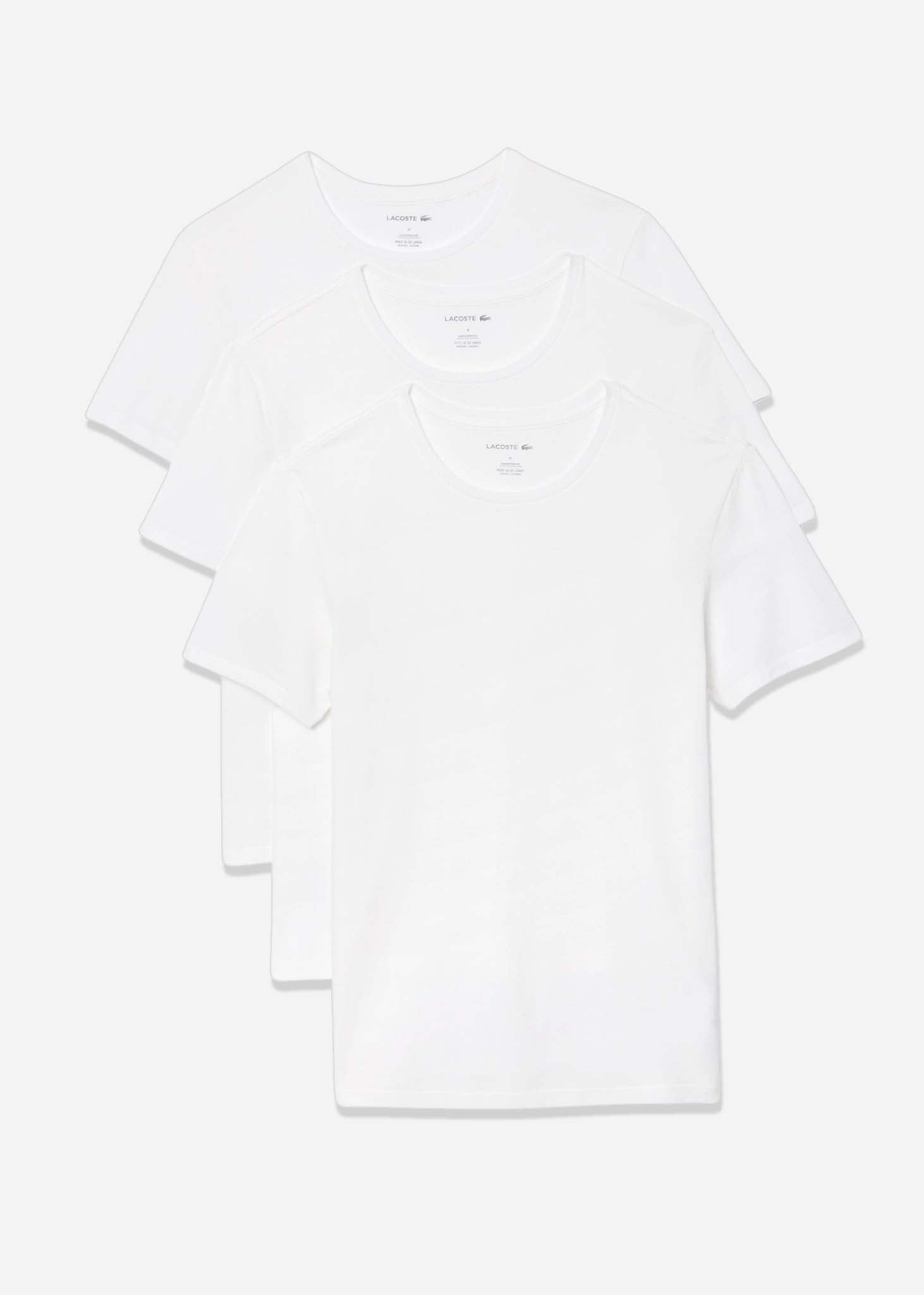 Lacoste T-shirts  Lacoste tee 3 pack - white 