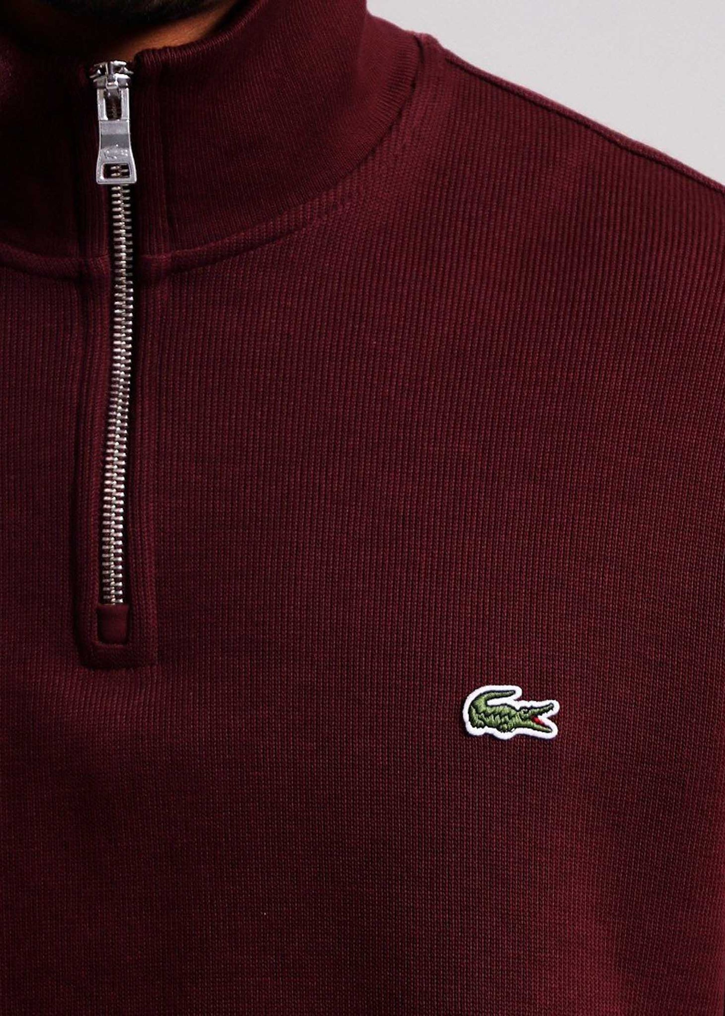 Lacoste Truien Sweater half zip - expresso