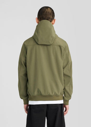 Lyle & Scott Jassen Fleece back softshell jacket - true olive