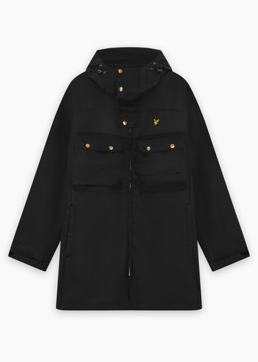 Lyle & Scott Jassen Waxed guard parka - jet black