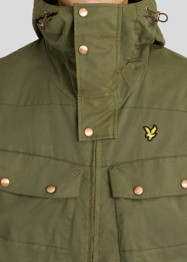 Lyle & Scott Jassen Waxed guard parka - true olive