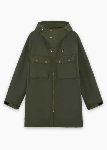 Lyle & Scott Jassen Waxed guard parka - true olive