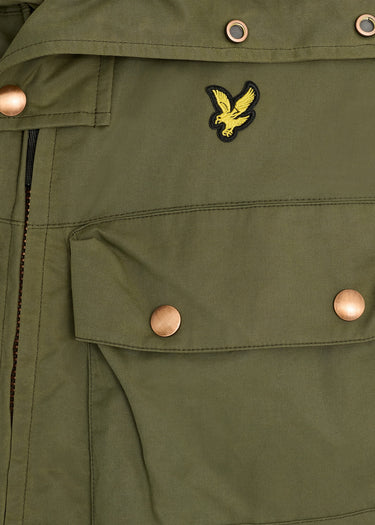 Lyle & Scott Jassen Waxed guard parka - true olive