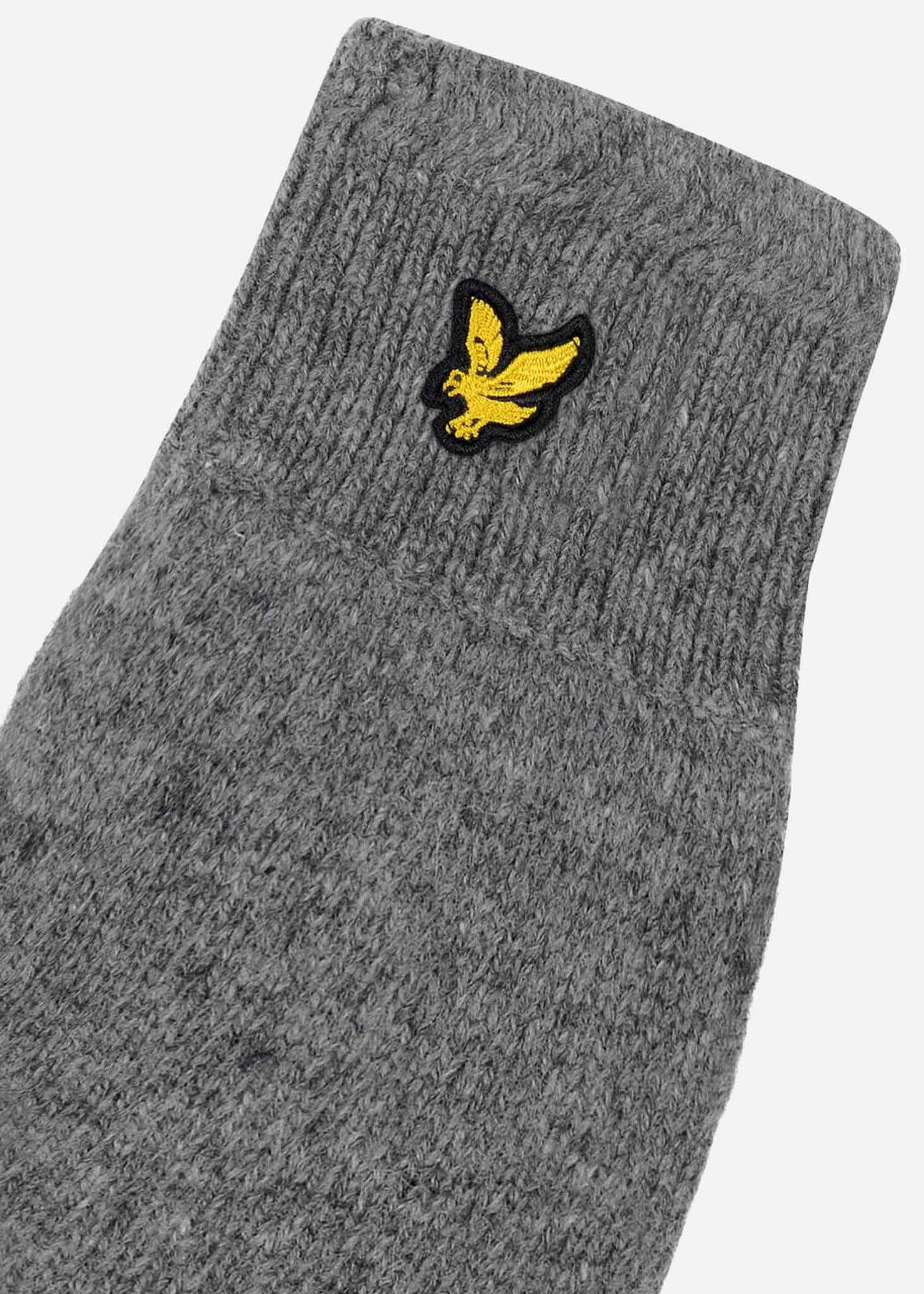 Lyle & Scott Mutsen Beanie & Gloves set - mid grey marl