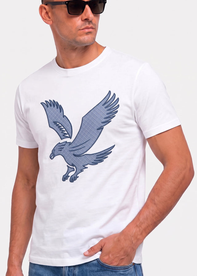 Lyle & Scott T-shirts Check eagle t-shirt - white