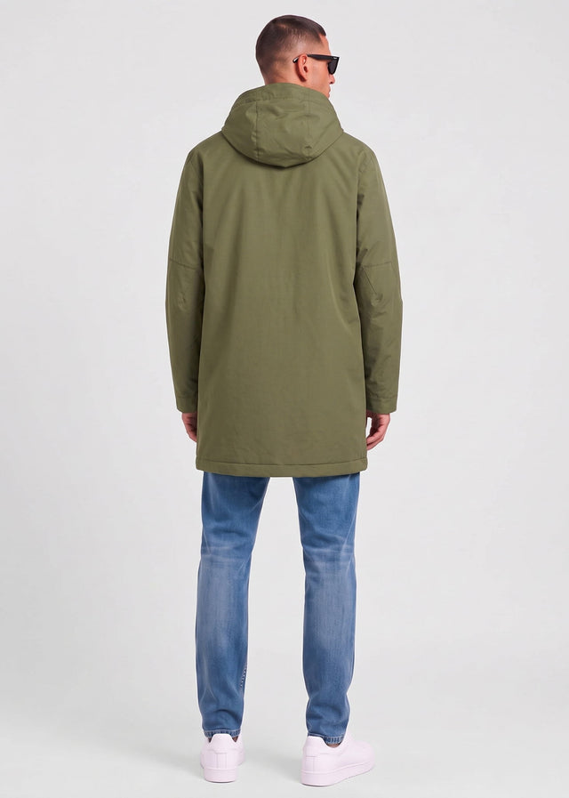 Lyle & Scott Jassen Waxed guard parka - true olive