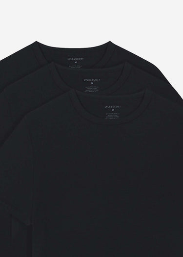 Lyle & Scott T-shirts  Maxwell 3 pack t-shirt - jet black 