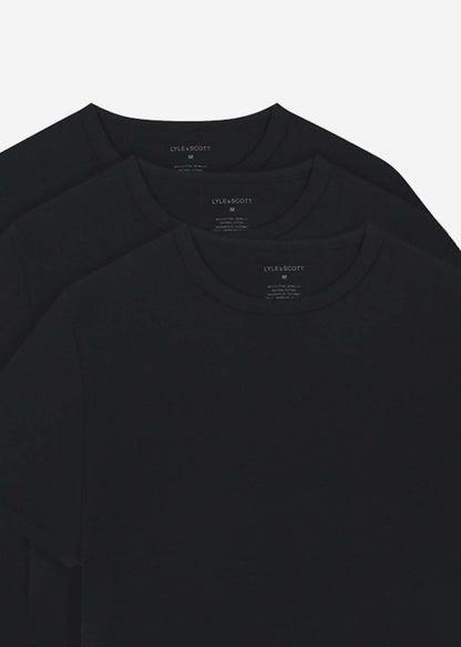 Lyle & Scott T-shirts  Maxwell 3 pack t-shirt - jet black 