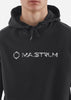 MA.Strum Hoodies  Cracked logo hooded sweat - black 