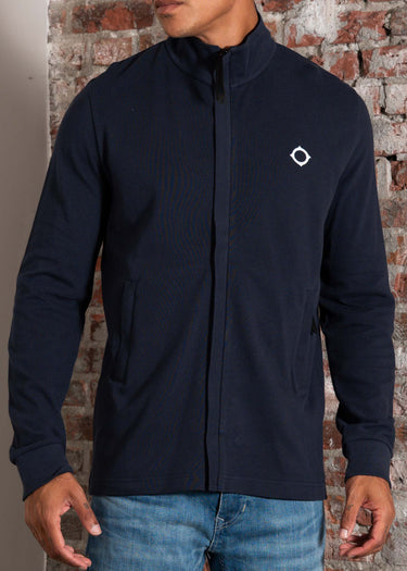 MA.Strum Vesten Pique full zip - ink navy