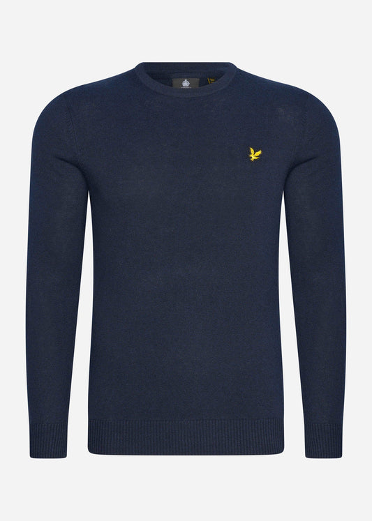 Lyle & Scott Truien Cotton merino crew neck jumper - dark navy