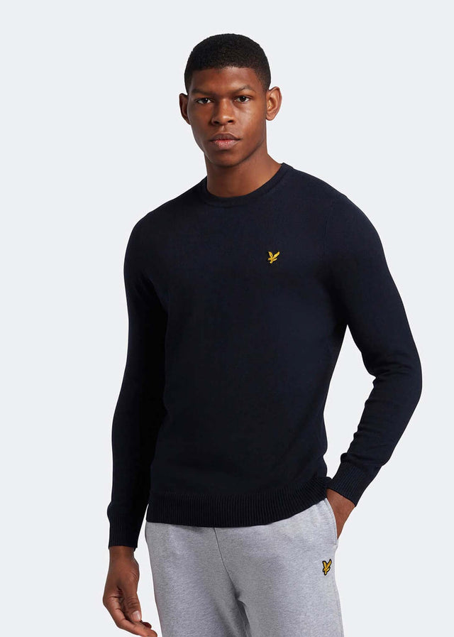 Lyle & Scott Truien Cotton merino crew neck jumper - dark navy