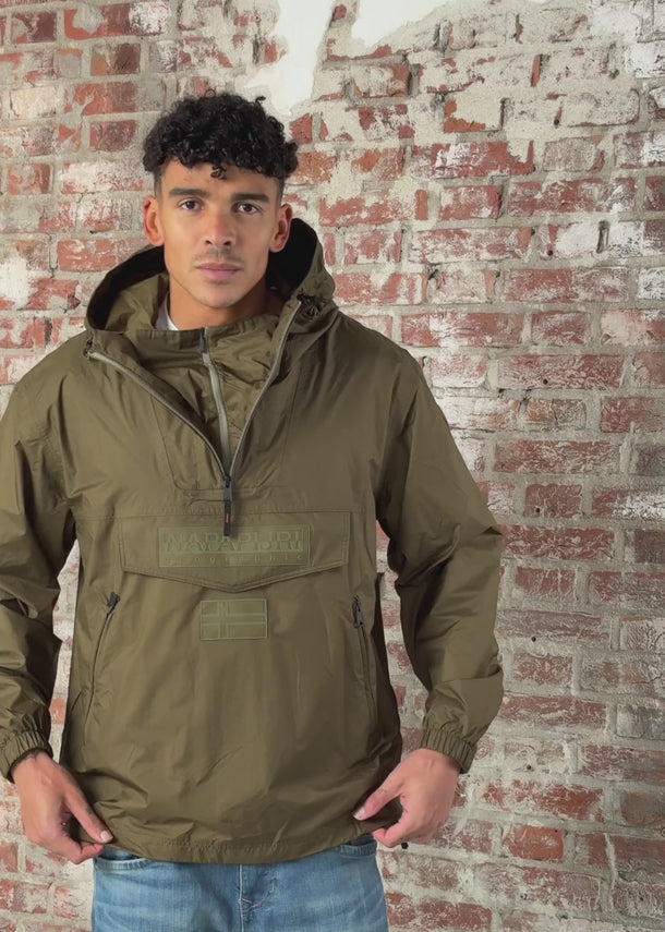 Napapijri Jassen Lightweight Packable Rainforest Overhead rf next Jacket - dark olive