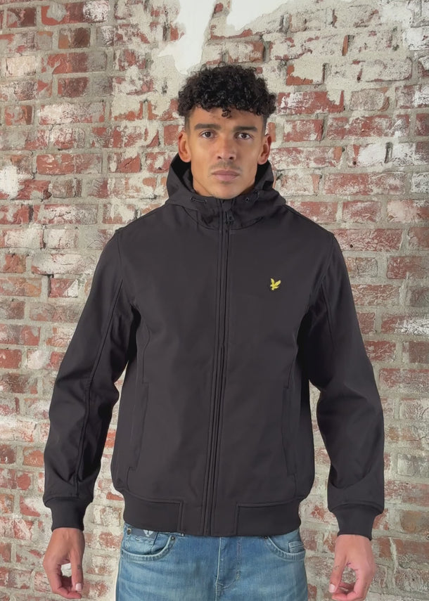 Lyle & Scott Jassen Mesh back softshell jacket - jet black