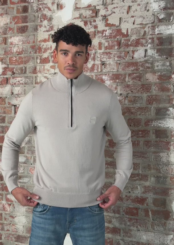 Hugo Boss Truien Kanobix s - open grey