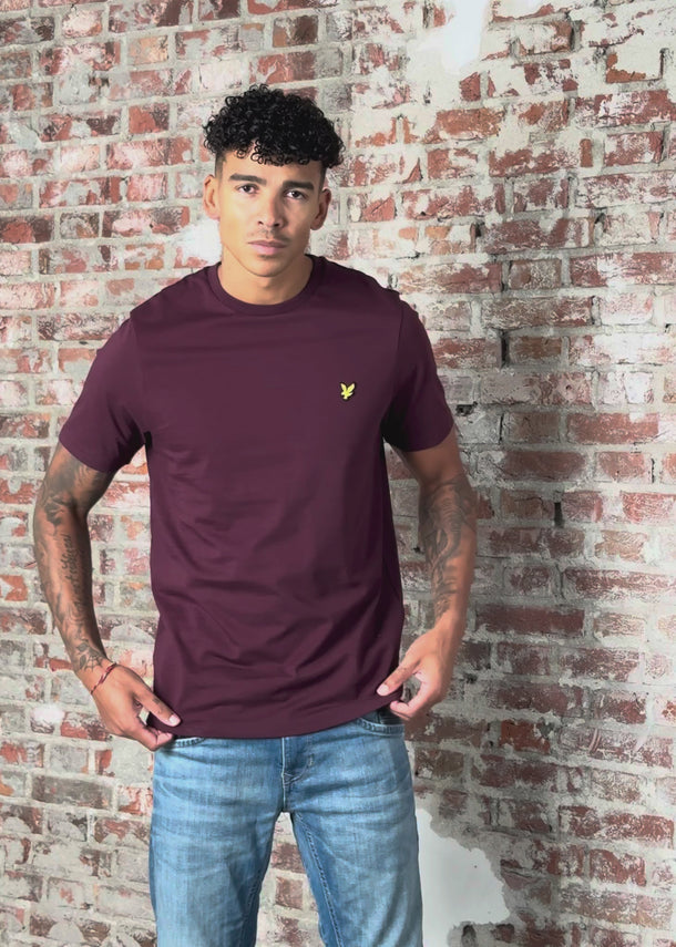 Lyle & Scott T-shirts Plain t-shirt - burgundy