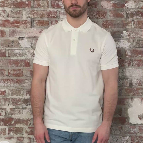 Fred Perry Polo's The fred perry polo shirt- lghecru cinnamon