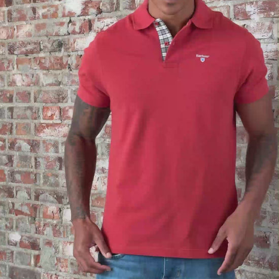 Barbour Polo's Barbour tartan pique polo shirt - red spice
