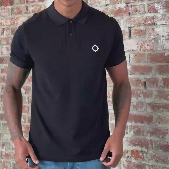 MA.Strum Polo's SS pique polo - jet black