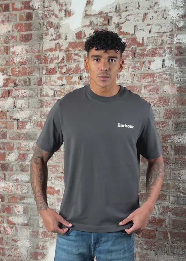 Barbour T-shirts Barbour packling relaxed graphic t-shirt - asphalt