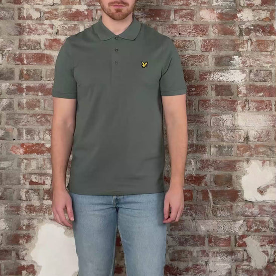 Lyle & Scott Polo's Plain polo shirt - green mercurial