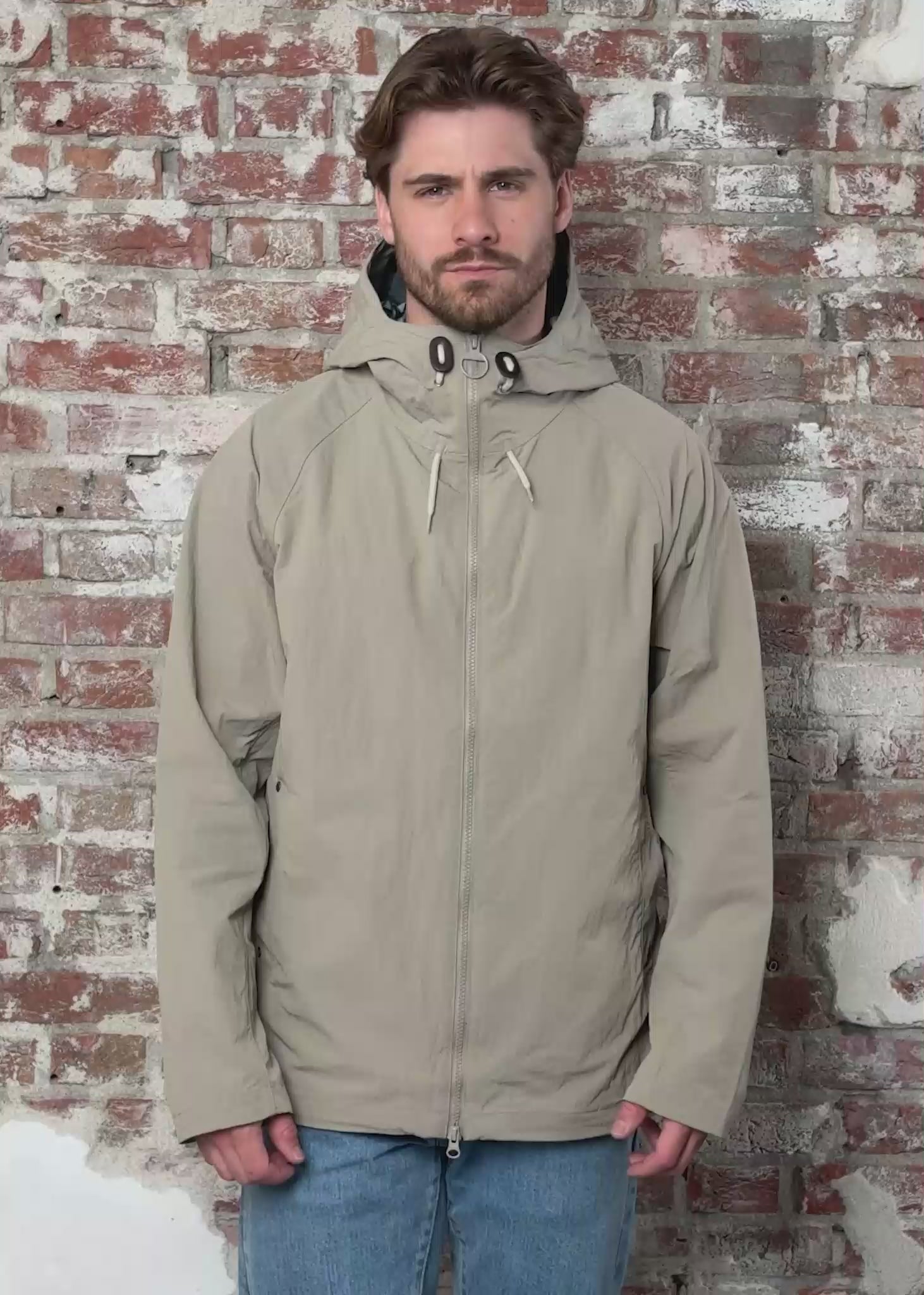 Barbour Jassen Barbour wylam showerproof jacket - concrete northshore