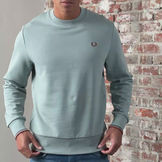 Fred Perry Truien Crew neck sweat-shirt - silver blue