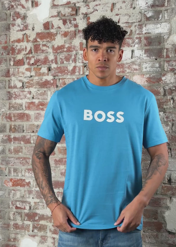 Hugo Boss T-shirts T-shirts rn - turquoise aqua