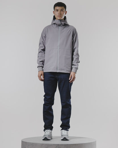 Stipe softshell jacket - light grey