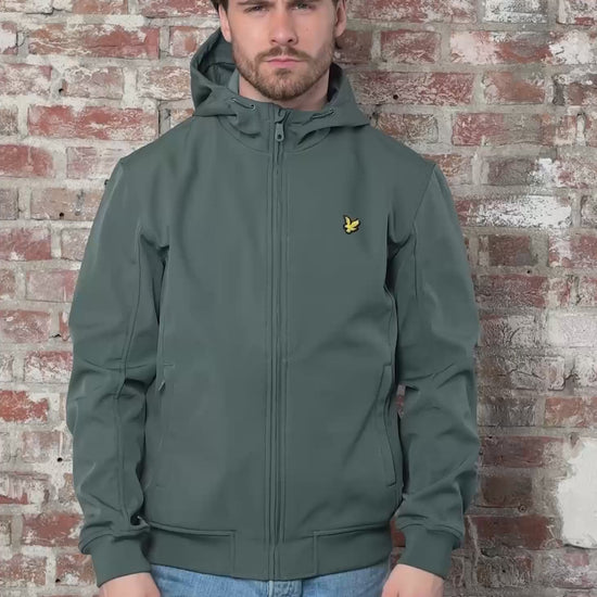 Lyle & Scott Jassen Mesh back softshell jacket - green mercurial