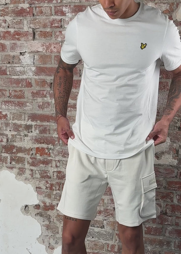 Napapijri Korte Broeken N box logo cargo - white whisper