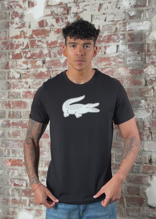 Lacoste T-shirts Ultra dry sport t-shirt - black white