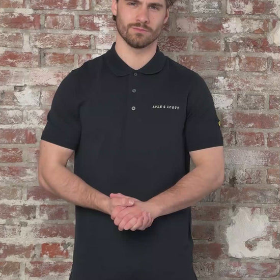 Lyle & Scott Polo's Embroidered polo shirt - dark navy white