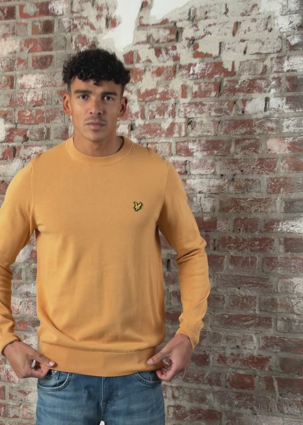 Lyle & Scott Truien Cotton crew neck jumper - honeycomb