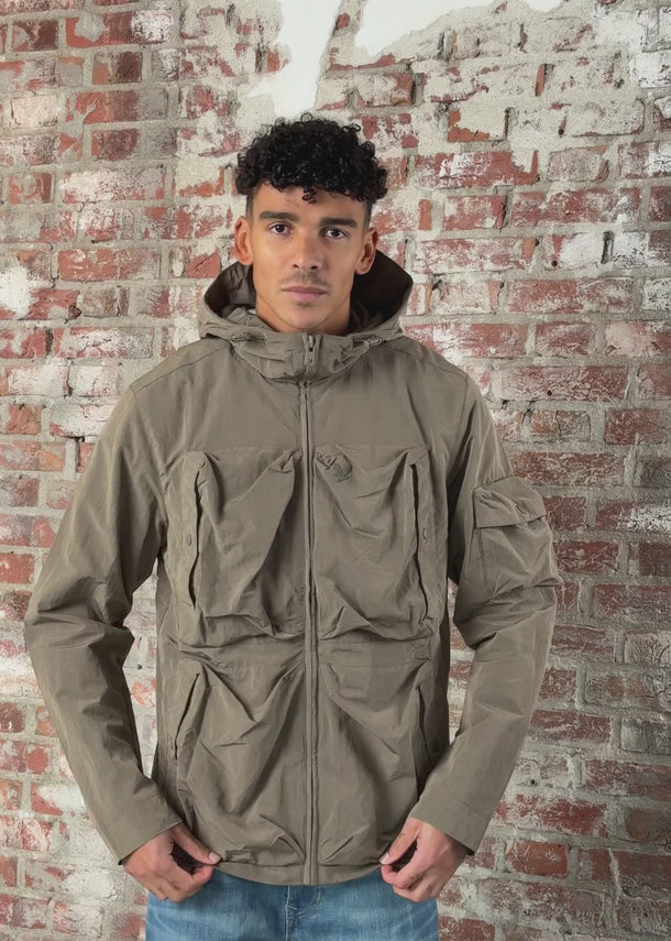 Lyle & Scott Jassen Lightweight ripstop windcheater - khaki ash