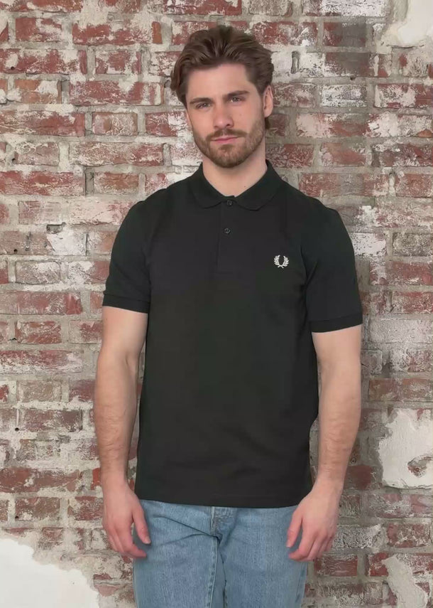 Fred Perry Polo's Plain fred perry shirt - night green snow white