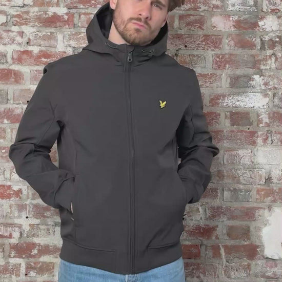 Lyle & Scott Jassen Mesh back softshell jacket - gunmetal