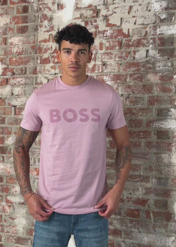 Hugo Boss T-shirts Thinking 1 - light pastel purple