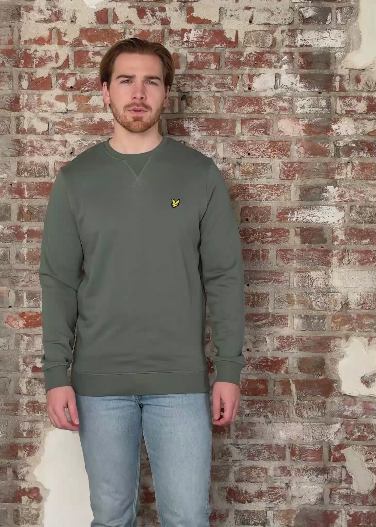 Lyle & Scott Truien Crew neck sweatshirt - green mercurial