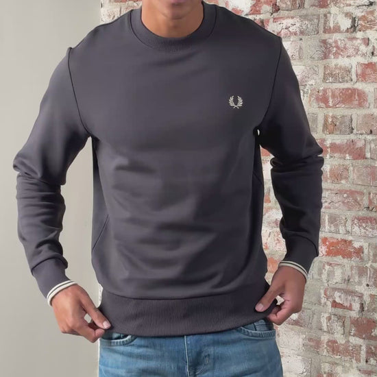 Fred Perry Truien Crew neck sweat-shirt - Anchor Grey Oatmeal