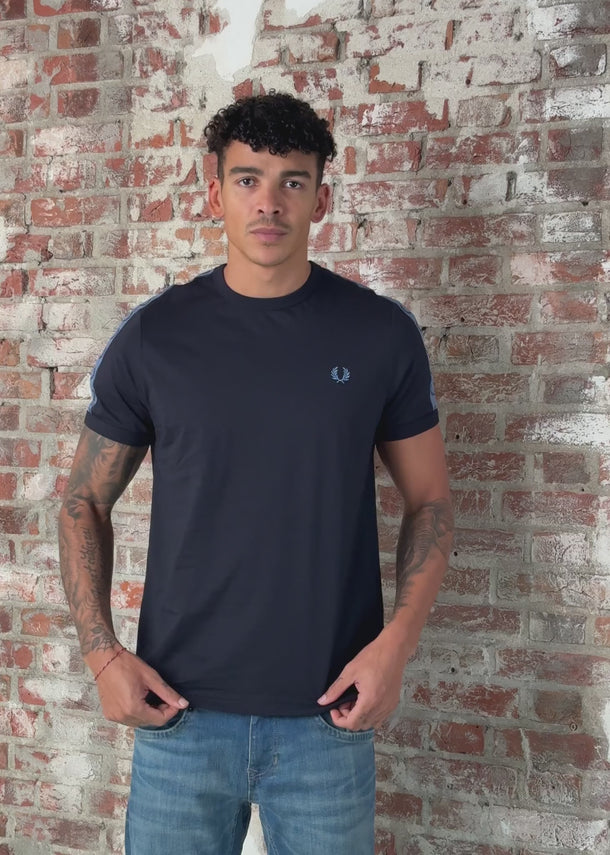 Fred Perry T-shirts Contrast tape ringer t-shirt - navy ace blue